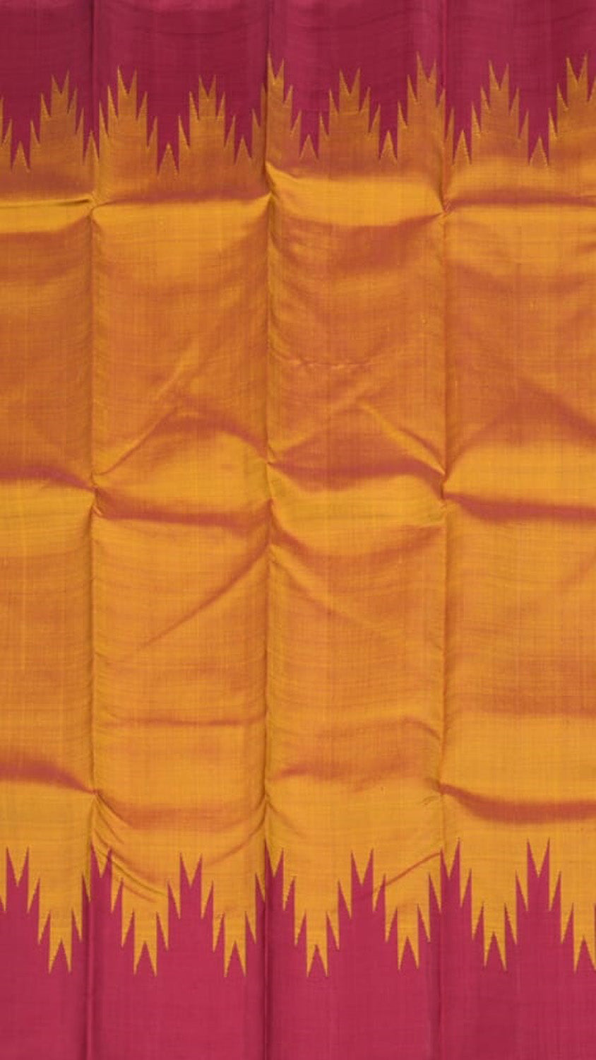 Exquisite Golden & Pink Handloom Kanjeevaram Pure Silk Saree - Luxurion World