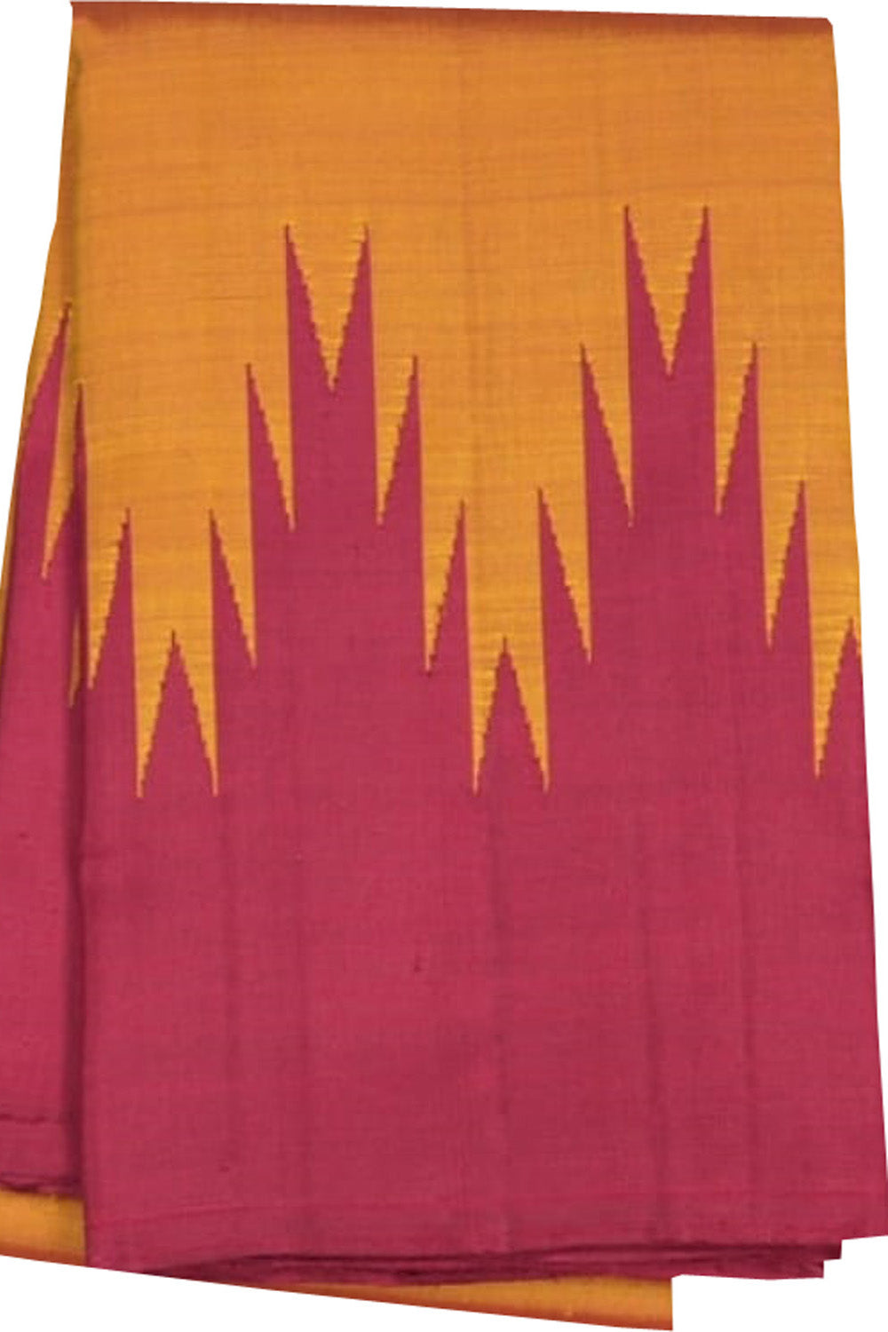Exquisite Golden & Pink Handloom Kanjeevaram Pure Silk Saree - Luxurion World