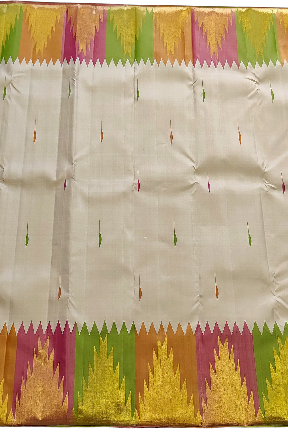 Pastel And Pink Handloom Kanjeevaram Pure Silk Saree - Luxurion World