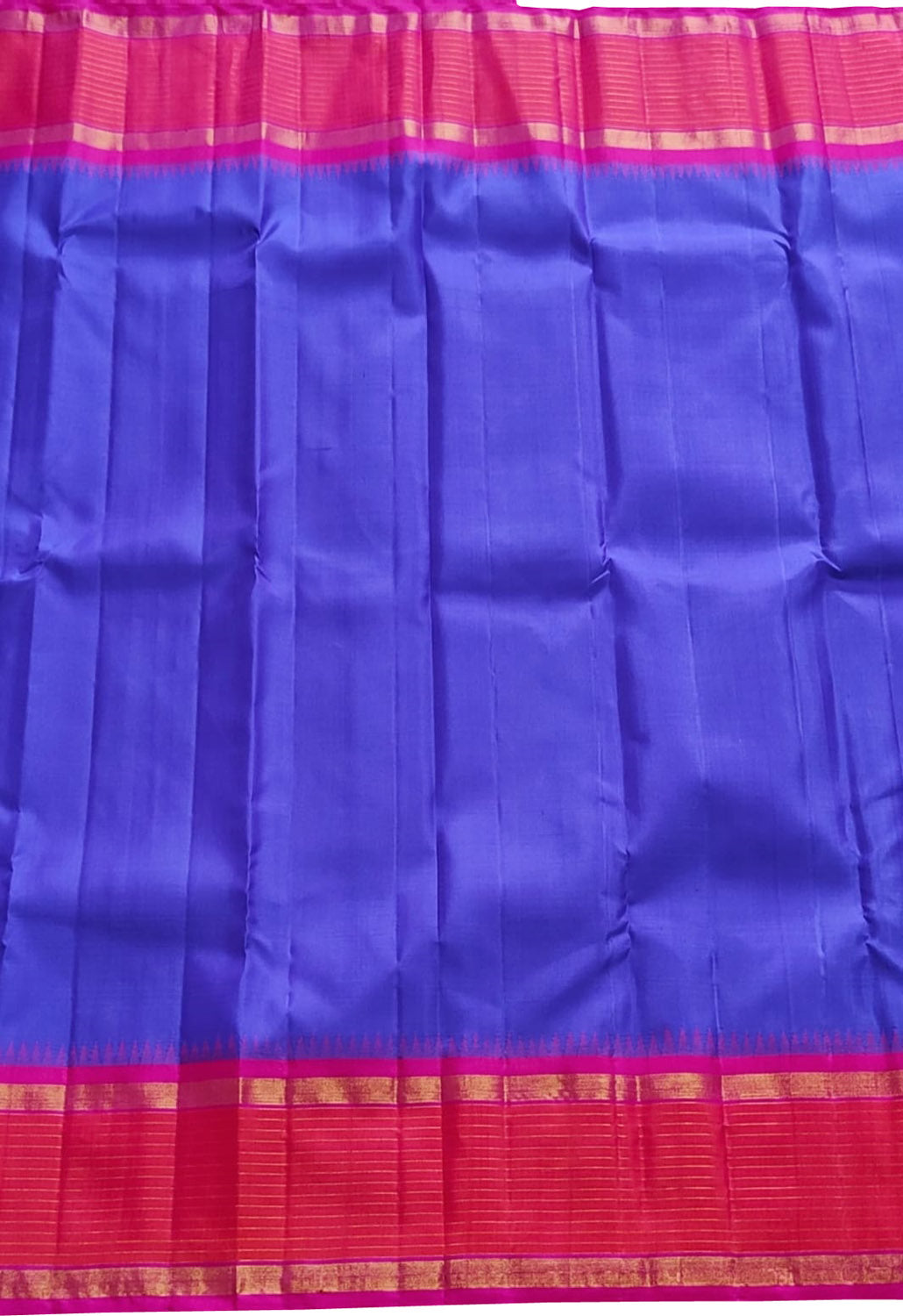 Stunning Purple And Pink Handloom Kanjeevaram Pure Silk Saree - Luxurion World
