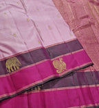 Pink Handloom Kanjeevaram Pure Silk Saree - Luxurion World