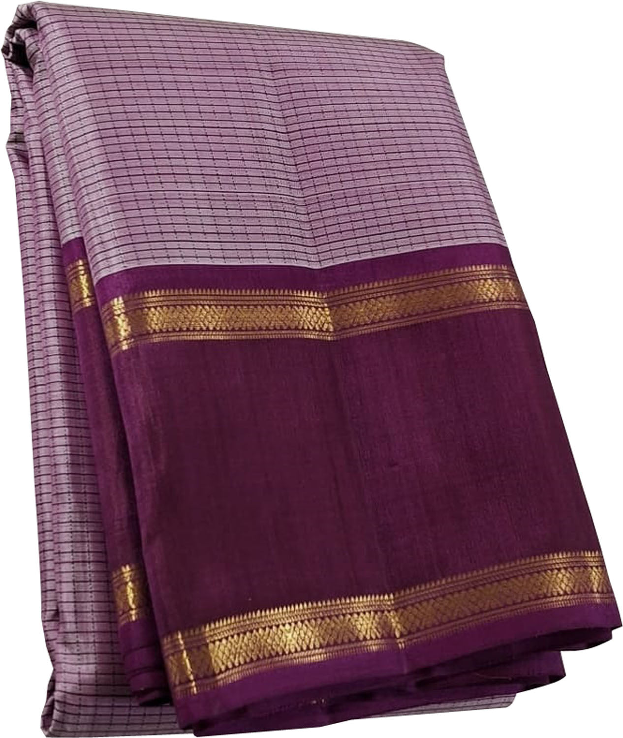 Exquisite Purple Handloom Kanjeevaram Pure Silk Saree - Luxurion World