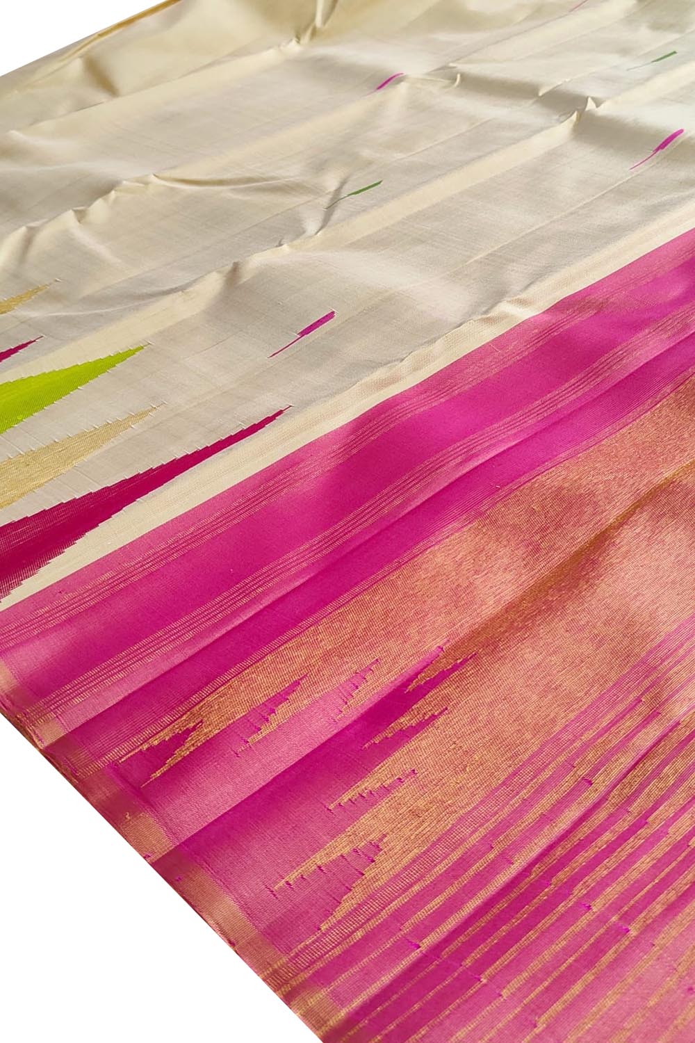 Pastel Handloom Kanjeevaram Pure Silk Saree - Luxurion World
