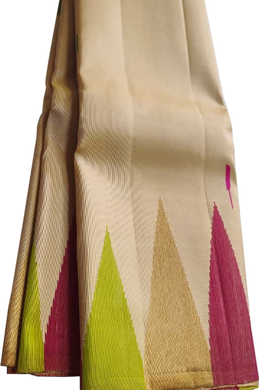 Pastel Handloom Kanjeevaram Pure Silk Saree - Luxurion World