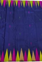 Royal Blue Kanjeevaram Pure Silk Saree - Handloom Elegance - Luxurion World