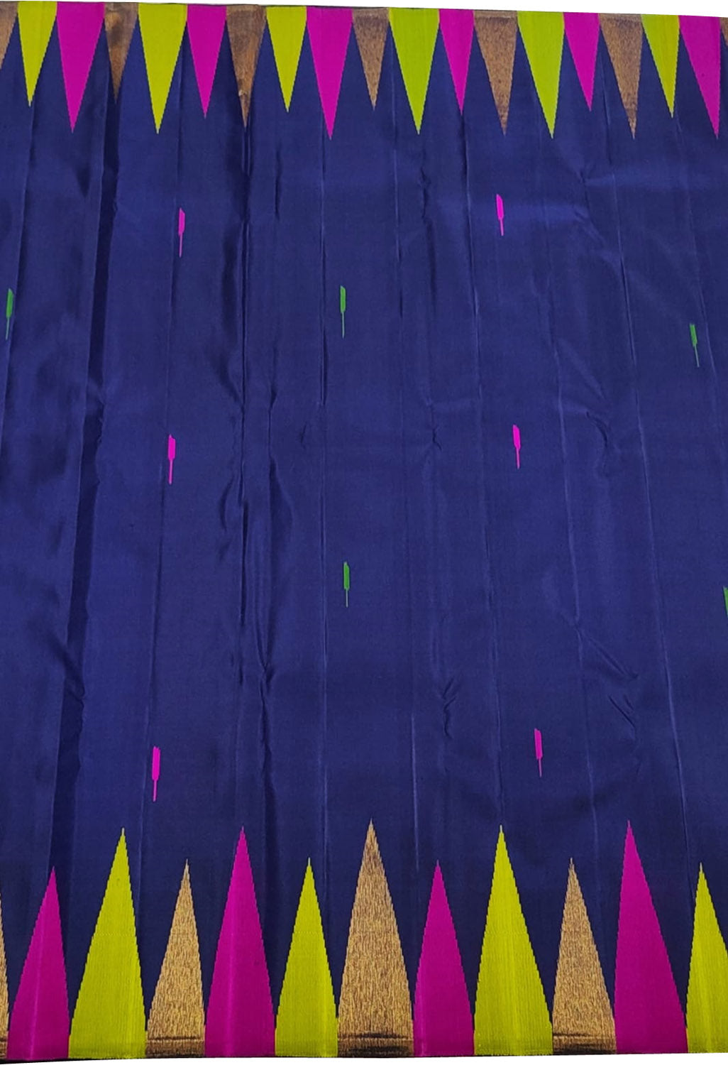 Royal Blue Kanjeevaram Pure Silk Saree - Handloom Elegance - Luxurion World