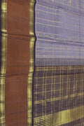 Purple Kanjeevaram Handloom Pure Silk Saree - Luxurion World