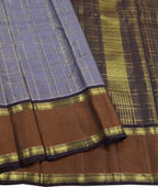 Purple Kanjeevaram Handloom Pure Silk Saree - Luxurion World