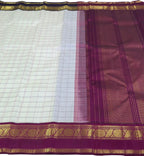 Exquisite Off White Kanjeevaram Silk Saree - Luxurion World