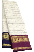 Exquisite Off White Kanjeevaram Silk Saree - Luxurion World
