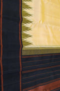 Cream Kanjeevaram Handloom Pure Silk Saree - Luxurion World