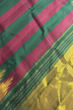 Vibrant Kanjeevaram Silk Saree in Multicolor - Luxurion World