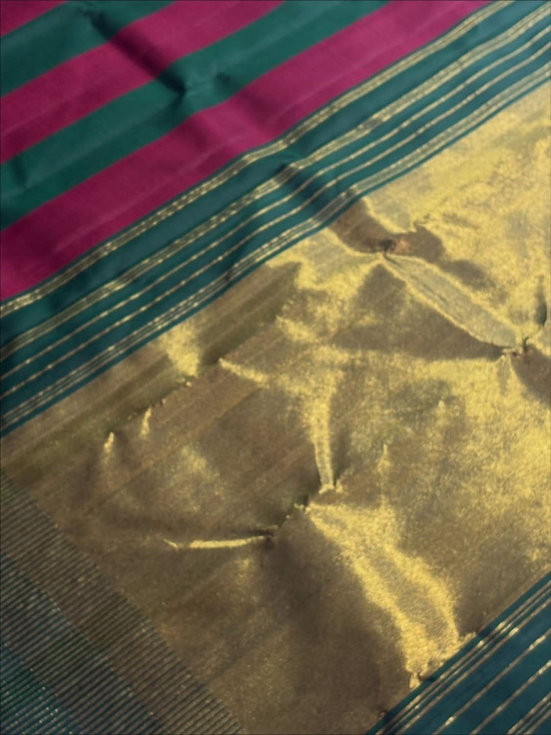 Vibrant Kanjeevaram Silk Saree in Multicolor - Luxurion World