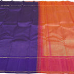 Royal Blue Kanjeevaram Silk Saree - Handloom Pure Elegance - Luxurion World