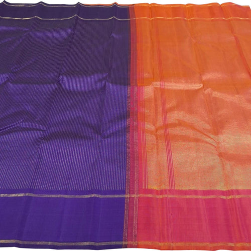 Royal Blue Kanjeevaram Silk Saree - Handloom Pure Elegance - Luxurion World