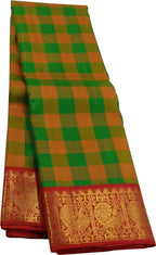 Exquisite Multicolor Kanjeevaram Handloom Pure Silk Saree - Luxurion World