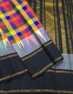 Exquisite Multicolor Kanjeevaram Handloom Pure Silk Saree - Luxurion World