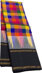 Exquisite Multicolor Kanjeevaram Handloom Pure Silk Saree - Luxurion World