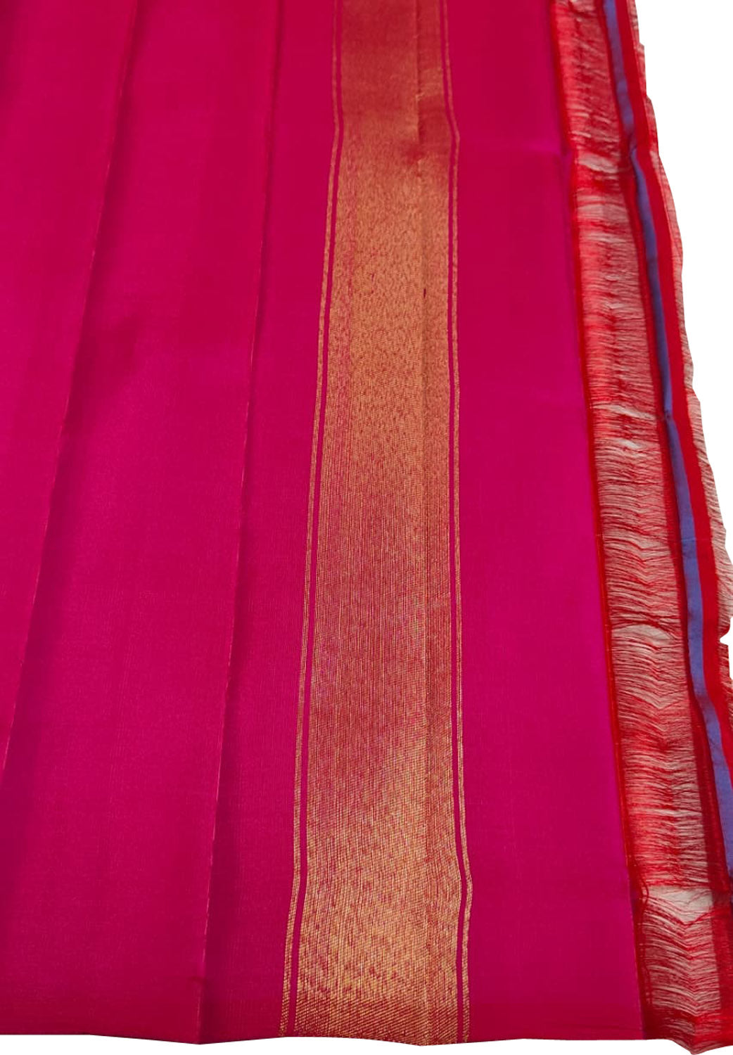 Multicolor Pure Silk Handloom Kanjeevaram Saree - Luxurion World