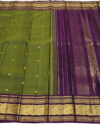 Green Pure Silk Handloom Kanjeevaram Saree - Luxurion World