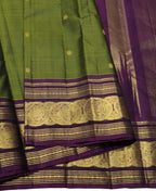 Green Pure Silk Handloom Kanjeevaram Saree - Luxurion World
