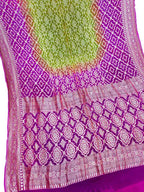 Vibrant Georgette Banarasi Bandhani Saree - Luxurion World