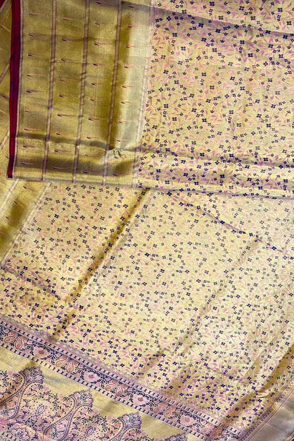 Pastel Kanjeevaram Handloom Pure Silk Saree - Luxurion World