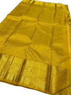 Yellow Kanjeevaram Handloom Pure Silk Saree - Luxurion World