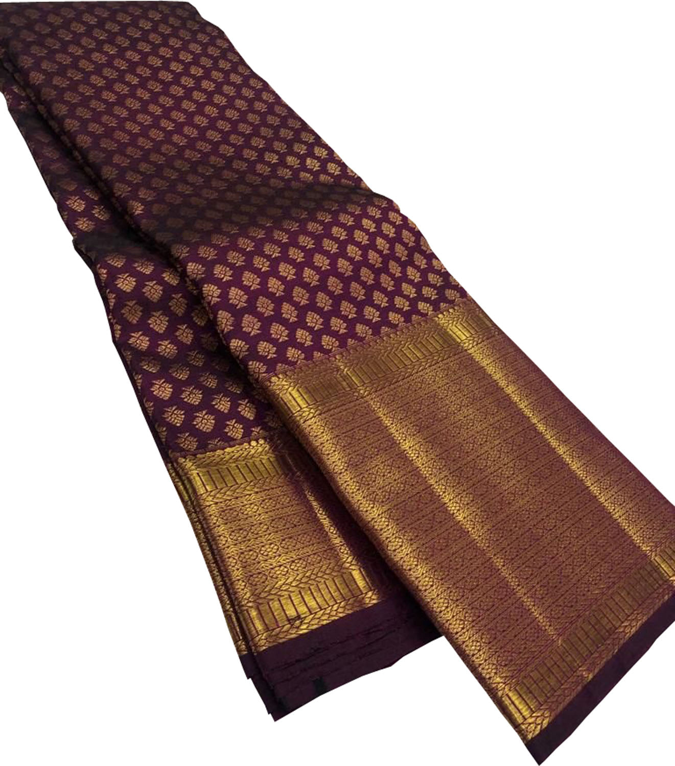 Purple Kanjeevaram Handloom Pure Silk Saree - Luxurion World