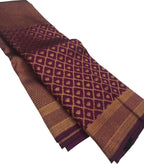 Purple Kanjeevaram Handloom Pure Silk Saree - Luxurion World