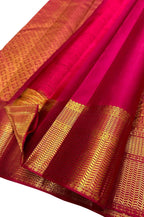 Pink Kanjeevaram Handloom Pure Silk Saree - Luxurion World