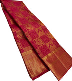 Pink Kanjeevaram Handloom Pure Silk Saree - Luxurion World