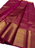 Pink Kanjeevaram Handloom Pure Silk Saree - Luxurion World