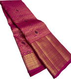 Pink Kanjeevaram Handloom Pure Silk Saree - Luxurion World