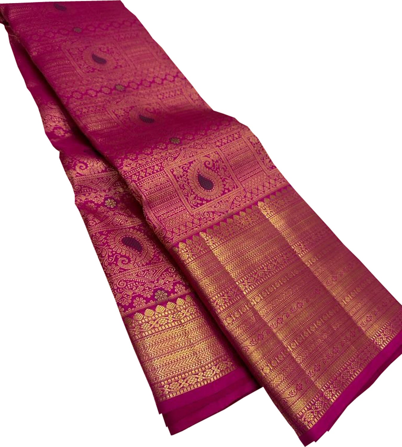 Pink Kanjeevaram Handloom Pure Silk Saree - Luxurion World