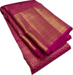 Pink Kanjeevaram Handloom Pure Silk Saree - Luxurion World