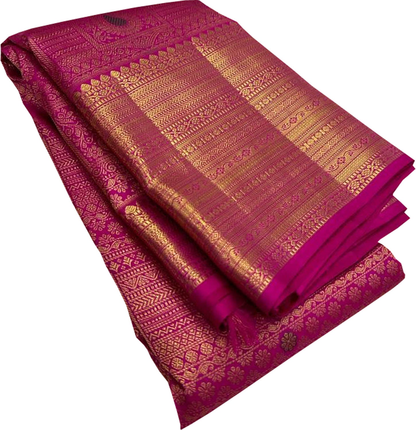 Pink Kanjeevaram Handloom Pure Silk Saree - Luxurion World