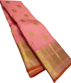 Pink Kanjeevaram Handloom Pure Silk Saree - Luxurion World