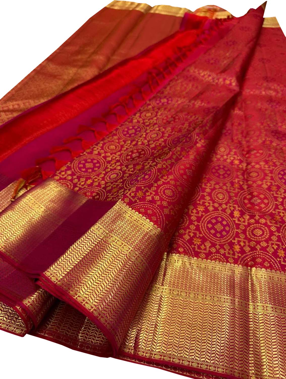 Pink Kanjeevaram Handloom Pure Silk Saree - Luxurion World