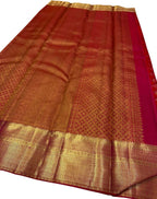 Pink Kanjeevaram Handloom Pure Silk Saree - Luxurion World