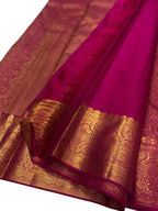 Pink Kanjeevaram Handloom Pure Silk Saree - Luxurion World