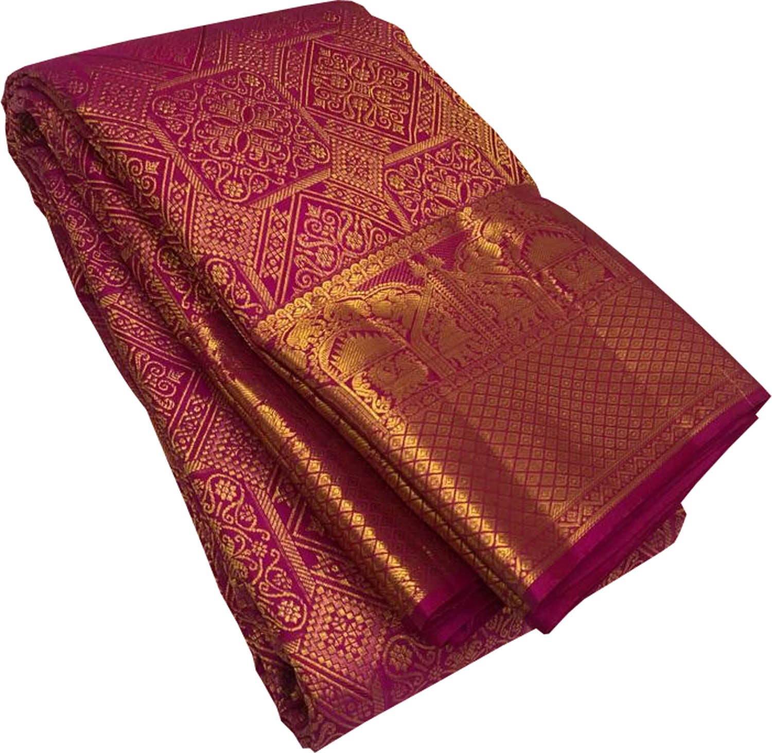 Pink Kanjeevaram Handloom Pure Silk Saree - Luxurion World
