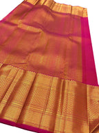 Blue Kanjeevaram Handloom Pure Silk Saree - Luxurion World
