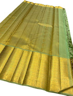 Green Kanjeevaram Handloom Pure Silk Saree - Luxurion World