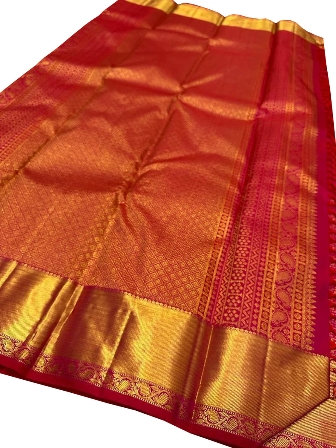 Pink Kanjeevaram Handloom Pure Silk Saree - Luxurion World