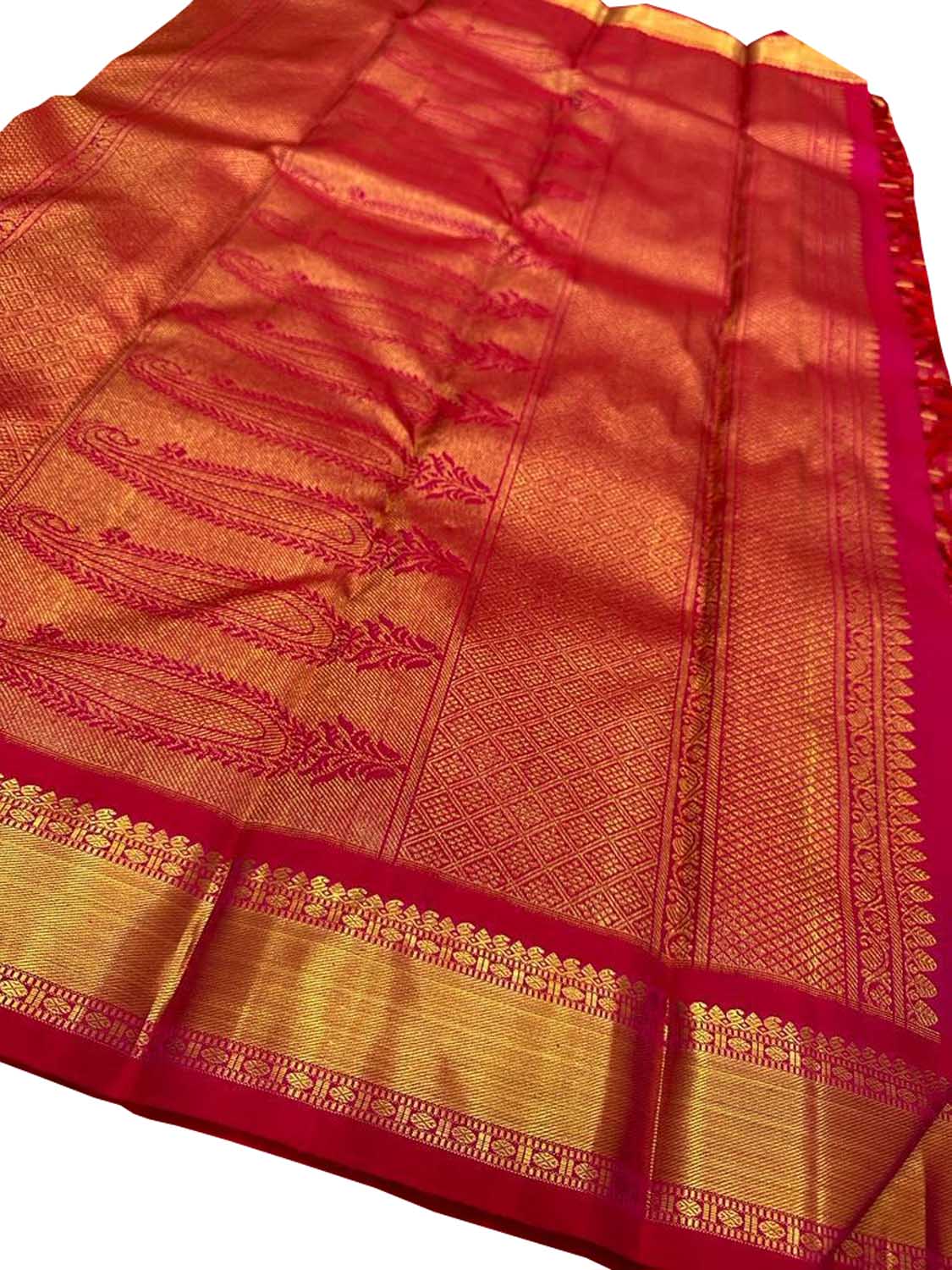 Pink Kanjeevaram Handloom Pure Silk Saree - Luxurion World