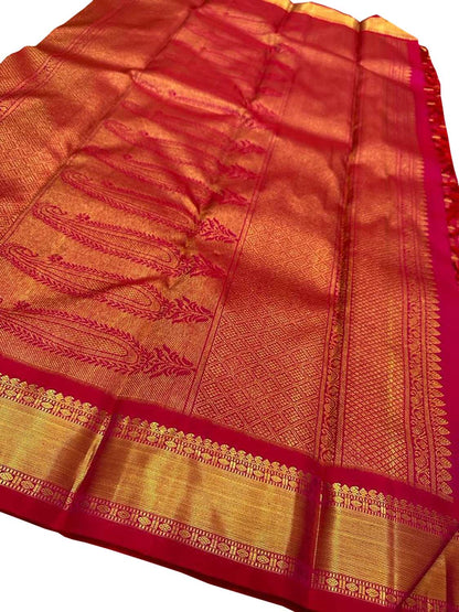 Pink Kanjeevaram Handloom Pure Silk Saree - Luxurion World