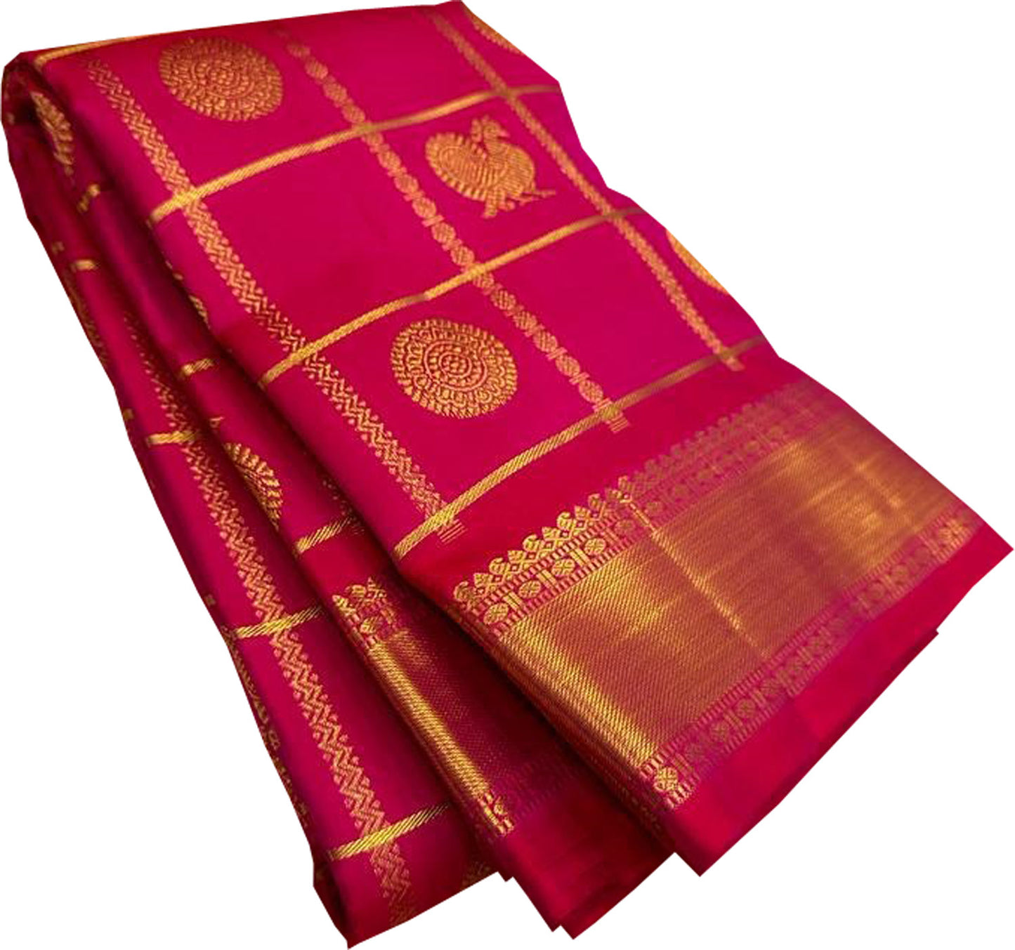 Pink Kanjeevaram Handloom Pure Silk Saree - Luxurion World