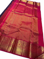 Purple Kanjeevaram Handloom Pure Silk Saree - Luxurion World