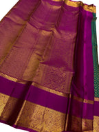 Green Kanjeevaram Handloom Pure Silk Saree - Luxurion World